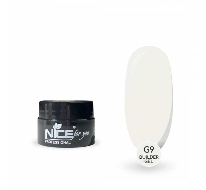 Гель для наращивания Nice for you Builder gel G-9 Ice milk Молочный 5 г