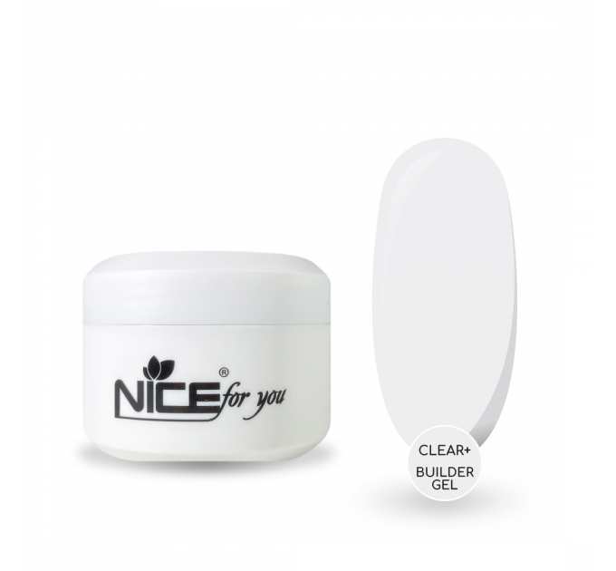 Гель для наращивания Nice for you Builder gel Clear + Прозрачный 50 г