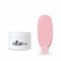 Гель для наращивания Nice for you Builder gel G-5 Ice pink Холодный розовый 15 г