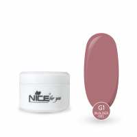 Гель для наращивания Nice for you Builder gel G-1 Dusty rose Темный нюд 15 г
