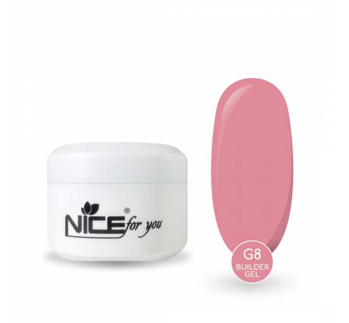 Гель для наращивания Nice for you Builder gel G-8 Lolly pop Ярко-розовый 50 г