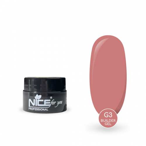 Гель для наращивания Nice for you Builder gel G-3 Rose Cloud Персиково-розовый 5 г