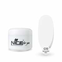 Гель для наращивания Nice for you Builder gel G10 White Белый 30 г