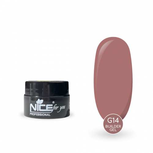 Гель для наращивания Nice for you Builder gel G-14 Terra Rose Терракотовая роза 5 г
