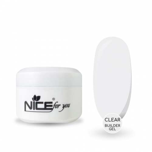 Гель для наращивания Nice for you Builder gel Clear Прозрачный 50 г
