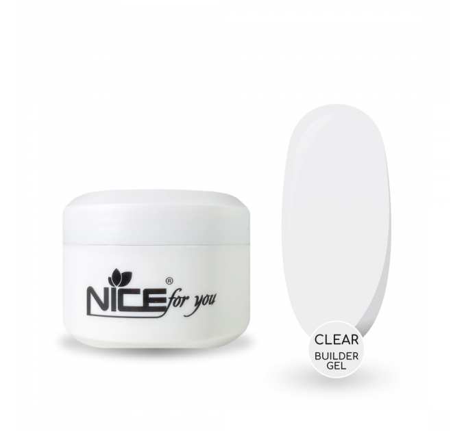 Гель для наращивания Nice for you Builder gel Clear Прозрачный 50 г