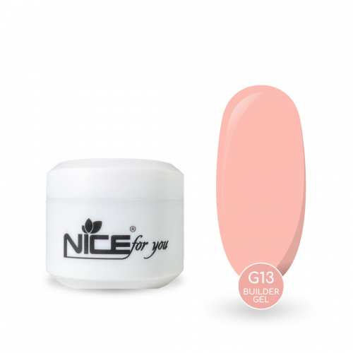 Гель для наращивания Nice for you Builder gel G-13 Light peach Светлый персиковый 30 г