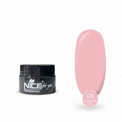 Гель для наращивания Nice for you Builder gel G-5 Ice pink Холодный розовый 5 г