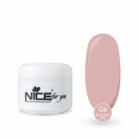 Гель для наращивания Nice for you Builder gel G-6 Natural Pink Розовый нюд 30 г