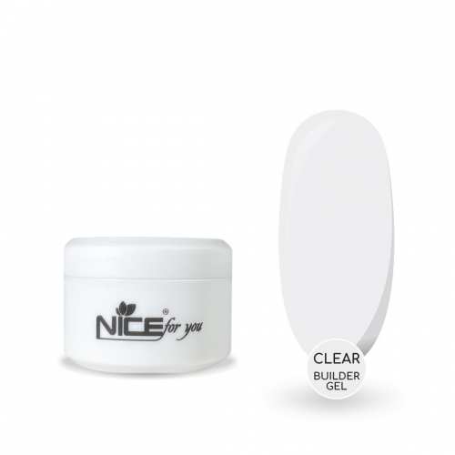 Гель для наращивания Nice for you Builder gel Clear Прозрачный 15 г