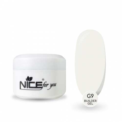 Гель для наращивания Nice for you Builder gel G-9 Ice milk Молочный 50 г