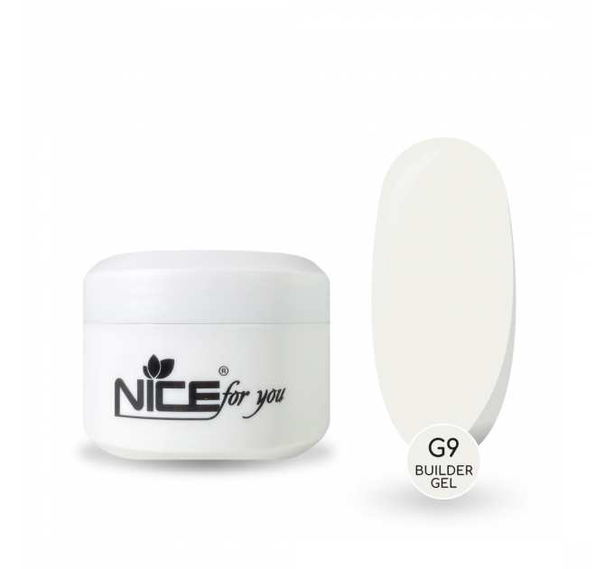 Гель для наращивания Nice for you Builder gel G-9 Ice milk Молочный 50 г