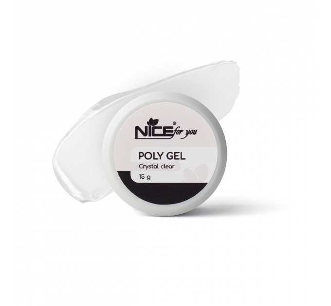 Полигель Nice for you Poly gel Crystal Clear Прозрачный 15 г
