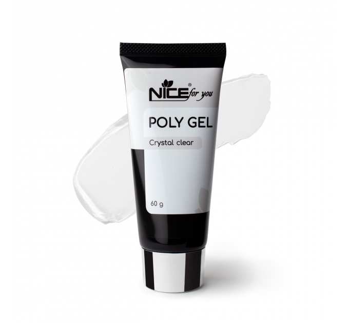Полигель Nice for you Poly gel Crystal Clear Прозрачный 60 г