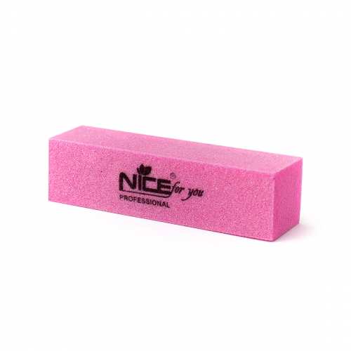 Баф-брусок Nice for you 120/120 Розовый