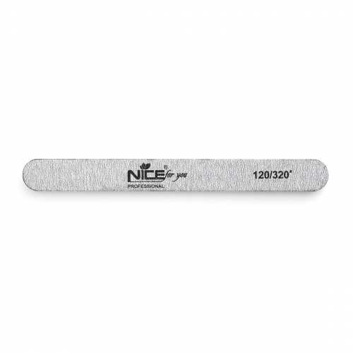 Двухсторонняя пилка для ногтей Nice for you 120/320 узкая