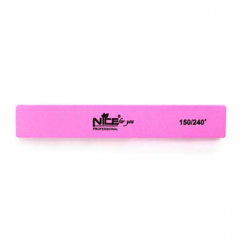 Баф прямоугольный Nice for you 150/240 Розовый