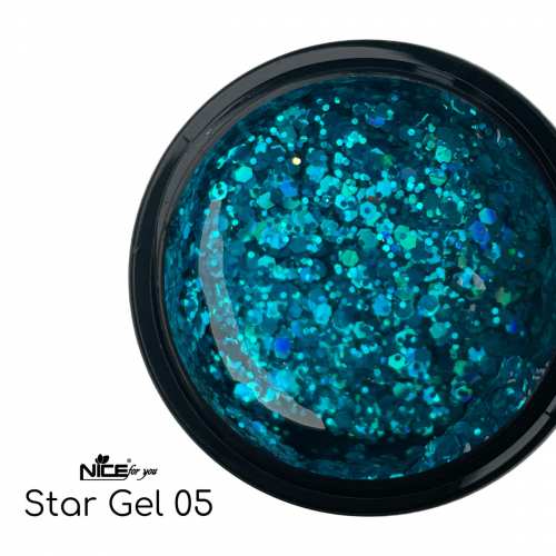 Стар гель Nice for you Star gel №04 Синий 5 г