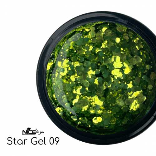 Стар гель Nice for you Star gel №09 Салатовый 5 г