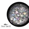 Стар гель Nice for you Star gel №01 Серебристый 5 г