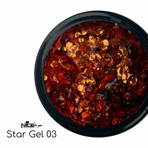 Стар гель Nice for you Star gel №03 Оранжевый 5 г