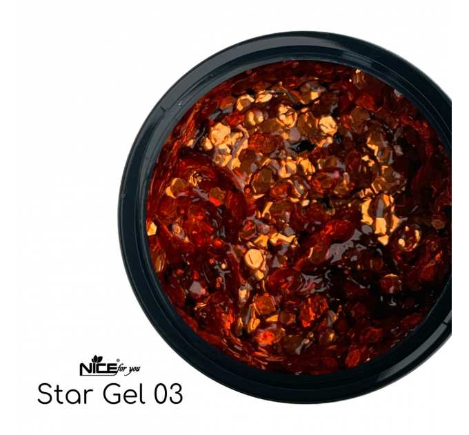 Стар гель Nice for you Star gel №03 Оранжевый 5 г