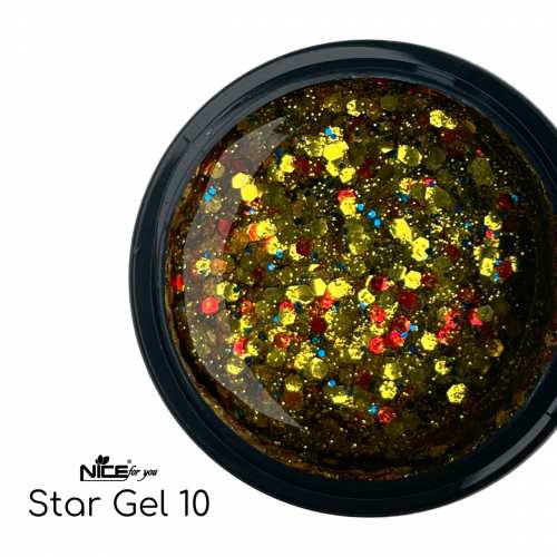 Стар гель Nice for you Star gel №10 Конфетти 5 г