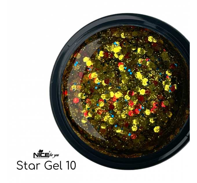 Стар гель Nice for you Star gel №10 Конфетти 5 г