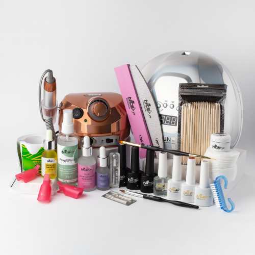 Стартовый набор для маникюра Nice for you Easy&Strong kit с лампой Sun X и фрезером Nail Drill 202 65 Вт 45000