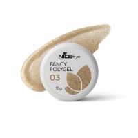 Светоотражающий полигель Nice for you Fancy polygel №3 Delicate goldy Золотистый 15 г