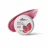 Светоотражающий полигель Nice for you Fancy polygel №2 Lovely pink Розовый 15 г