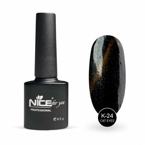 Гель-лак Nice for you Cat Eyes К-24 Золотисто-синий 8.5 г