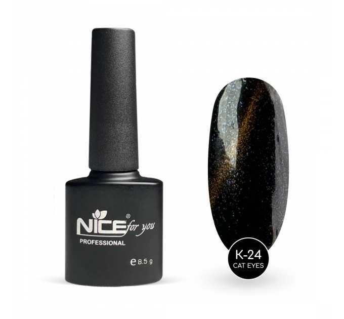 Гель-лак Nice for you Cat Eyes К-24 Золотисто-синий 8.5 г