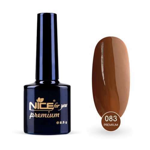 Гель-лак Nice for you Premium №083 Тепло-коричневый 8.5 г