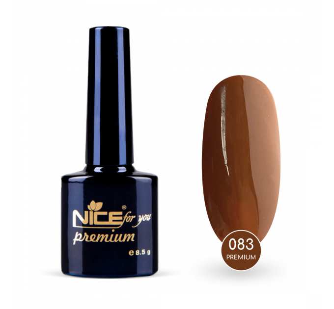 Гель-лак Nice for you Premium №083 Тепло-коричневый 8.5 г