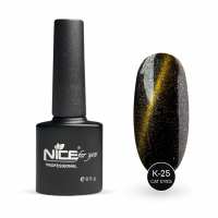 Гель-лак Nice for you Cat Eyes К-25 Золотисто-коричневый 8.5 г