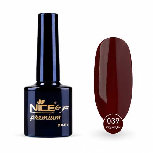 Гель-лак Nice for you Premium №039 Красно-коричневый 8.5 г