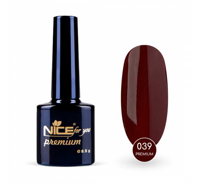 Гель-лак Nice for you Premium №039 Красно-коричневый 8.5 г