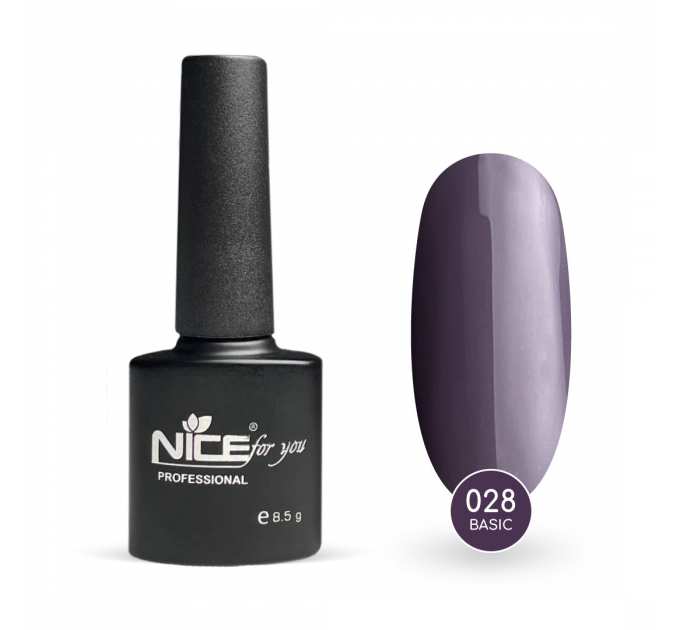 Гель-лак Основная Nice for you №028 Фиолетовый нюд 8.5 г