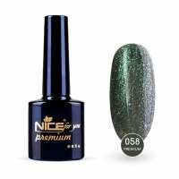 Гель-лак Nice for you Premium №058 Изумрудный с блестками 8.5 г