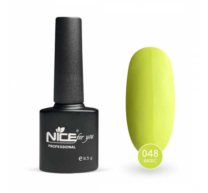 Гель-лак Nice for you Основная №048 Неоново-лимонный 8.5 г