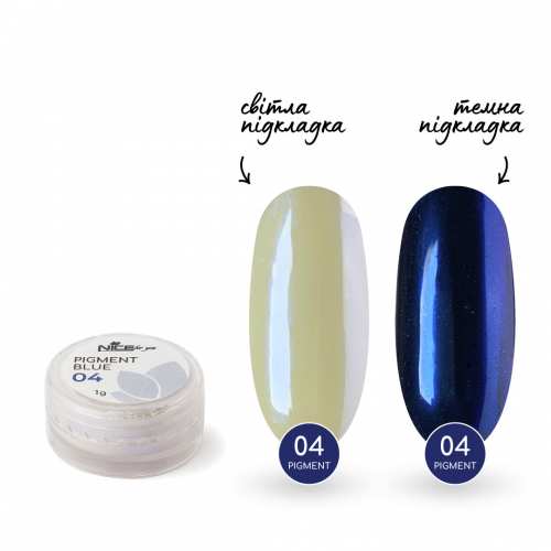 Зеркальная пудра Nice for you №04 Синяя 1 г
