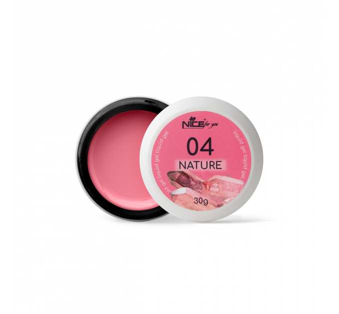 Жидкий гель Nice for you Liquid gel Nature Quartz №04 Розовый 30 г