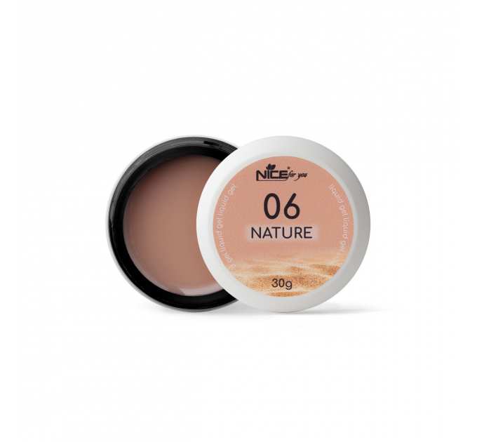 Жидкий гель Nice for you Liquid gel Nature Sand №06 Кофе с молоком 30 г