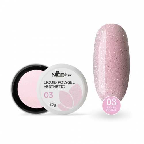 Жидкий полигель Nice for you Aesthetic №3 Shy Светло-розовый 30 г