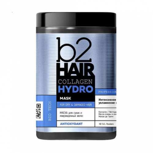 Крем - маска для сухого та пошкодженого волосся b2Hair COLLAGEN HYDRO, 1000 мл