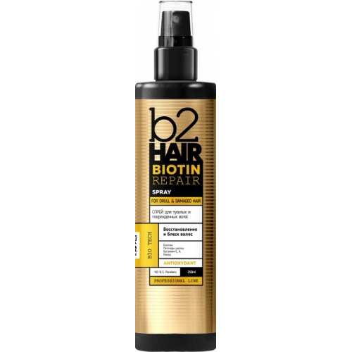 Спрей для тьмяного та пошкодженого волосся b2Hair BIOTIN REPAIR, 250 мл