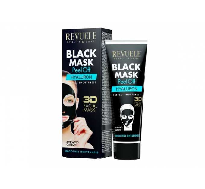 REV 3D Чорна маска з гіалуроном Facial Peel Off HYALURON, 80 мл