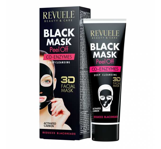 REV 3D Чорна маска з ензимами Facial Peel Off CO-ENZIMES, 80 мл