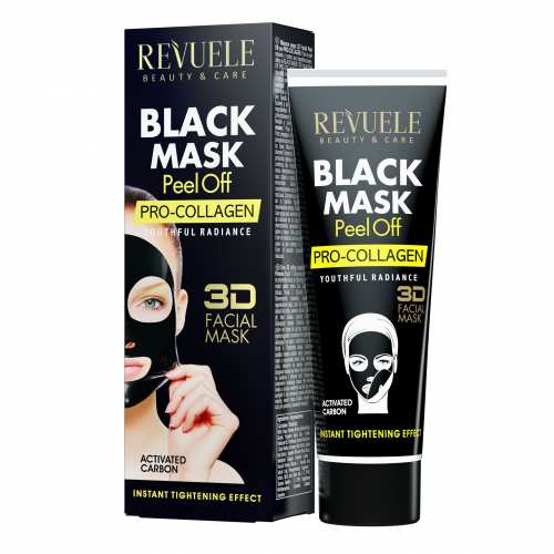 REV 3D Чорна маска з колагеном Facial Peel Off PRO-COLLAGEN, 80 мл